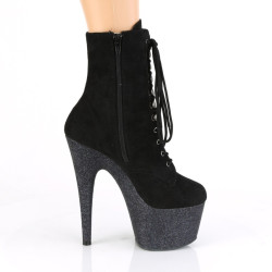 Pleaser ADORE-1020FSMG Black Vegan Suede Glitter Sale