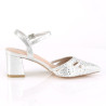 Fabulicious FAYE-06 Silver Shimmering Fabric Sale Women