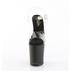 Pleaser FLAMINGO-808 Black Matte Platform Pole Dance Shoes