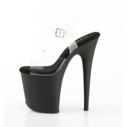 Pleaser FLAMINGO-808 Black Matte Platform Pole Dance Shoes