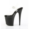 Pleaser FLAMINGO-808 Black Matte Platform Pole Dance Shoes