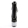 Pleaser ADORE-1020LG Black Patent Silver Glitter Sale