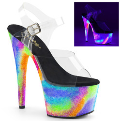 Pleaser ADORE-708GXY Neon Reactive Platform High Heels