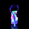 Pleaser ADORE-708GXY Neon Reactive Platform High Heels