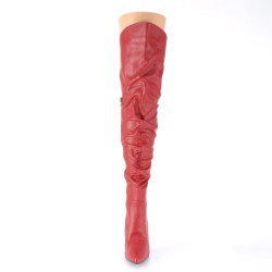 Pleaser CLASSIQUE-3011 Red Vegan Leather Sale Women