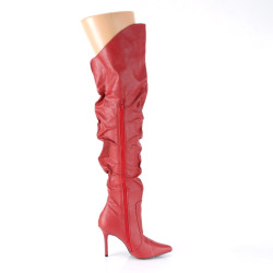 Pleaser CLASSIQUE-3011 Red Vegan Leather Sale Women