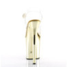 Pleaser FLAMINGO-808 Gold Chrome Platform Pole Dance Shoes