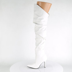 Pleaser CLASSIQUE-3011 White Vegan Leather Sale Women