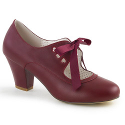 Pin Up Couture WIGGLE-32 Burgundy Vegan Leather Sale