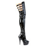 Pleaser DELIGHT-3055 Black Patent Sale Women