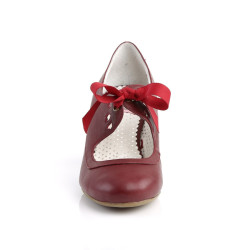 Pin Up Couture WIGGLE-32 Burgundy Vegan Leather Sale