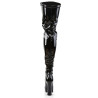Pleaser ELECTRA-3000Z Patent Platform Thigh High Boots