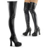 Pleaser ELECTRA-3000Z Vegan Platform Thigh High Boots