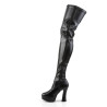 Pleaser ELECTRA-3000Z Vegan Platform Thigh High Boots