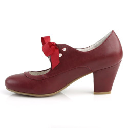 Pin Up Couture WIGGLE-32 Burgundy Vegan Leather Sale