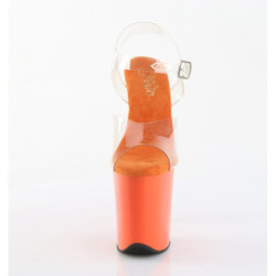Pleaser FLAMINGO-808 Orange Platform Pole Dance Shoes