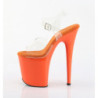 Pleaser FLAMINGO-808 Orange Platform Pole Dance Shoes