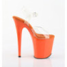 Pleaser FLAMINGO-808 Orange Platform Pole Dance Shoes