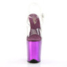 Pleaser FLAMINGO-808 Purple Chrome Platform Pole Shoes