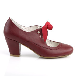 Pin Up Couture WIGGLE-32 Burgundy Vegan Leather Sale