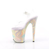 Pleaser FLAMINGO-808CRF Transparent Lavender Glitter