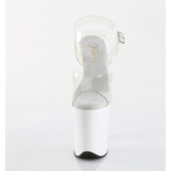 Pleaser FLAMINGO-808 White Platform Pole Dance Shoes