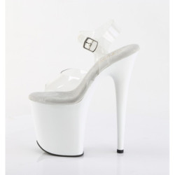 Pleaser FLAMINGO-808 White Platform Pole Dance Shoes