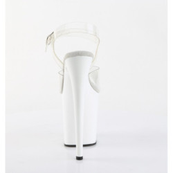 Pleaser FLAMINGO-808 White Platform Pole Dance Shoes