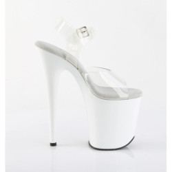 Pleaser FLAMINGO-808 White Platform Pole Dance Shoes