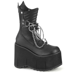 Demonia KERA-130 Black Vegan Platform Boots Women