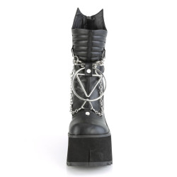 Demonia KERA-130 Black Vegan Platform Boots Women