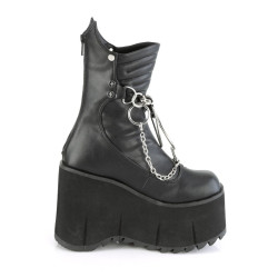 Demonia KERA-130 Black Vegan Platform Boots Women