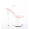 Pleaser FLAMINGO-808 Rose White Platform Pole Dance Shoes