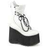 Demonia KERA-130 White Vegan Platform Boots Women