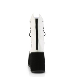 Demonia KERA-130 White Vegan Platform Boots Women