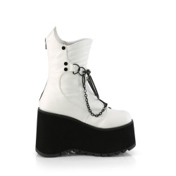 Demonia KERA-130 White Vegan Platform Boots Women