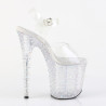 Pleaser STARDANCE-808 Silver Pole Dance High Heels Shoes