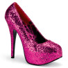 Pleaser Pink Label TEEZE-06GW Pink Glitter Pumps Men