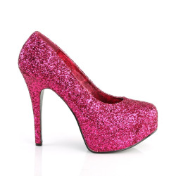 Pleaser Pink Label TEEZE-06GW Pink Glitter Pumps Men