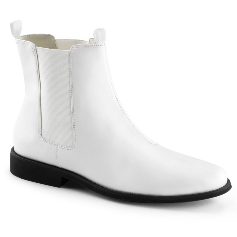 Funtasma TROOPER-12 White Vegan 70s Disco Boots Men Funtasma TROOPER-12 White Vegan 70s Disco Boots Men