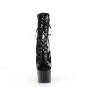 Pleaser ADORE-1016 Black Patent High Heeled Ankle Boots