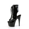 Pleaser ADORE-1016 Black Patent High Heeled Ankle Boots
