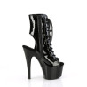 Pleaser ADORE-1016 Black Patent High Heeled Ankle Boots