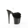 Pleaser FLAMINGO-808FUR Black Fur High Heels Pole Shoes