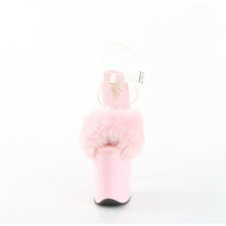Pleaser FLAMINGO-808FUR Rose Fur High Heels Pole Shoes