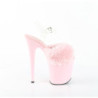 Pleaser FLAMINGO-808FUR Rose Fur High Heels Pole Shoes
