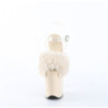 Pleaser FLAMINGO-808FUR Cream Fur High Heels Pole Shoes