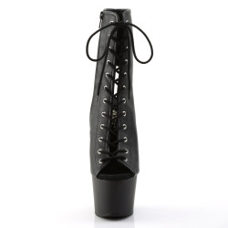 Pleaser ADORE-1016 Black Vegan Leather Ankle Boots