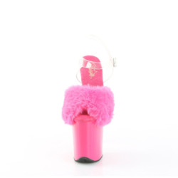 Pleaser FLAMINGO-808FUR Purple Fur High Heels Pole Shoes