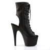 Pleaser ADORE-1016 Black Vegan Leather Ankle Boots